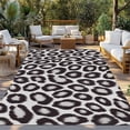 thumbnail image 2 of Leopard Printed Outdoor Rug for Patio/Deck/Porch, Non-Slip Large Area Rug 4 x 6 Ft, Farmhouse Vintage Animals Black Grey Indoor Outdoor Rugs Washable Area Rugs, Reversible Camping Rug Carpet Runner, 2 of 8