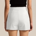 thumbnail image 4 of KANG Fashion Women's High-Waisted Split-Hem Skirt Pants European-American Style High-Quality Stretch Zipper Suit Skort Slim Fit Casual Streetwear Outfit White M, 4 of 6