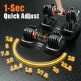 thumbnail image 2 of GIKPAL 50LB(25lbs*2) Adjustable Dumbbells Set,10 in 1 Quick-Select 2.5-25lbs Weight Adjustable Dumbbells for Full Body Home Workout, 2 of 7