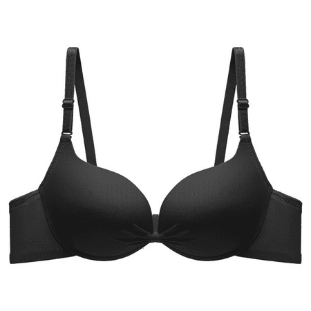 Fulorrnie Bras for Women Push Up Underwire Lift Comfort Lightly Lined Multiway Support ive Bra Black 34