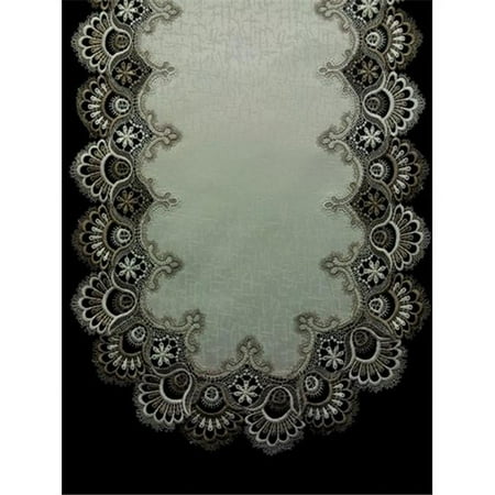 

H8139-FF Cocoa Lace Oblong Table Cloth- Cocoa - 69 x 104in.