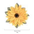 thumbnail image 4 of Artificial Sunflower Wreath 16.5 Inch Front Door Wreath, Handmade Yellow Sunflowers, Indoor Outdoor Home Wedding Wall Decor for Spring Summer, 4 of 7