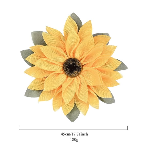 Artificial Yellow Sunflower Wreath for Front Door Indoor Outdoor Home Wedding Window Wall Decor