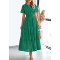 thumbnail image 2 of Vestido largo PRETTYGARDEN 2025 para mujer con cuello en V y manga corta, 2 of 7