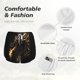 thumbnail image 4 of Balery Black And Gold Fire Dragon Pantalones cortos deportivos para mujer con forro y dos bolsillos, elásticos, para entrenamiento, gimnasio, yoga-Medium, 4 of 7