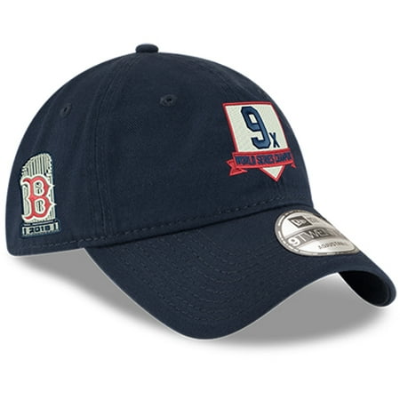 World Series Red Sox Hat Boston Red Sox New Era 2018 World Series Champions Home Plate 9TWENTY Adjustable Hat - Navy - OSFA ()