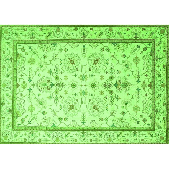 Ahgly Company Indoor Rectangle Persian Green Traditional Area Rugs, 3' x 5'
