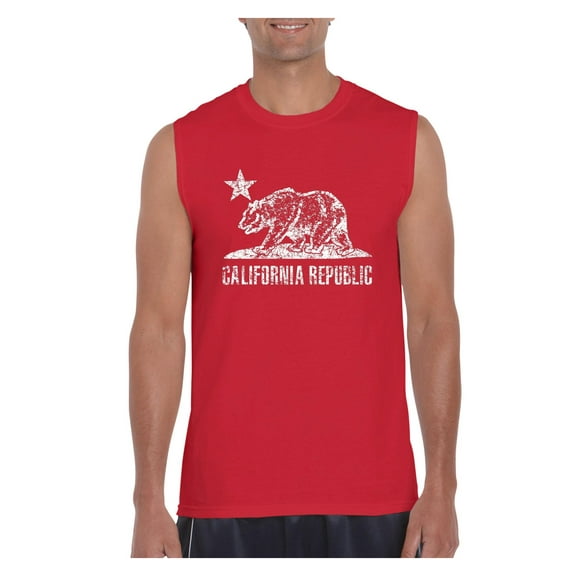 Normal is Boring - Men's Graphic T-Shirt Sleeveless, up to Men Size 3XL - California Bear