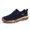 Dark blue, variant on Hiking Shoes for Men Laceless Suede Breathable Slip Resistant Boots Lightweight Sneakers for Outdoor Walking Trekking Trail