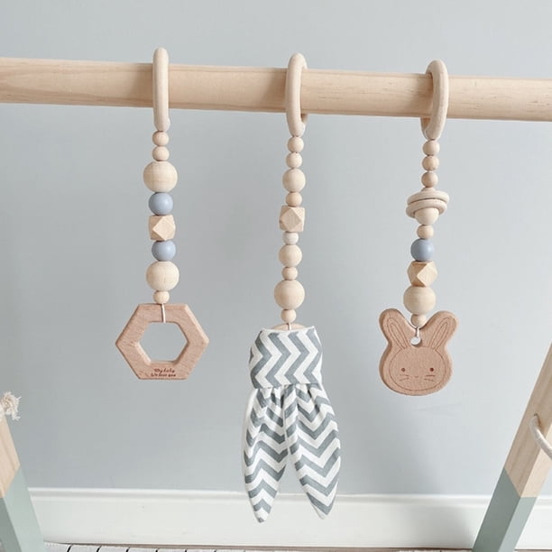Wooden Baby Gym Hanging Toys Wood Baby Frame Hanging Bar Decoration For Boys And Girls, Newborn Gift