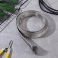 thumbnail image 4 of Manguito trenzado de acero inoxidable de 0,78" de ancho para cable de 13,12 pies, funda de blindaje, correas de tierra, malla metálica plana, flexible, expandible y escalable para proteger cables., 4 of 5