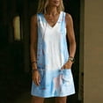 thumbnail image 6 of Dresses for Womens 2026 Summer Plus Size Fashion Print Sleeveless V-neck Loose Pocket V-neck Casual Dress, 6 of 6