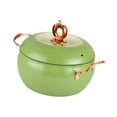thumbnail image 4 of Luzkey Non Stick Soup Pot Stockpot Portable Gifts Multifuctional Cooking Casserole Pot Cooking Simmering Pot for Dining Home Kitchen Green, 4 of 8
