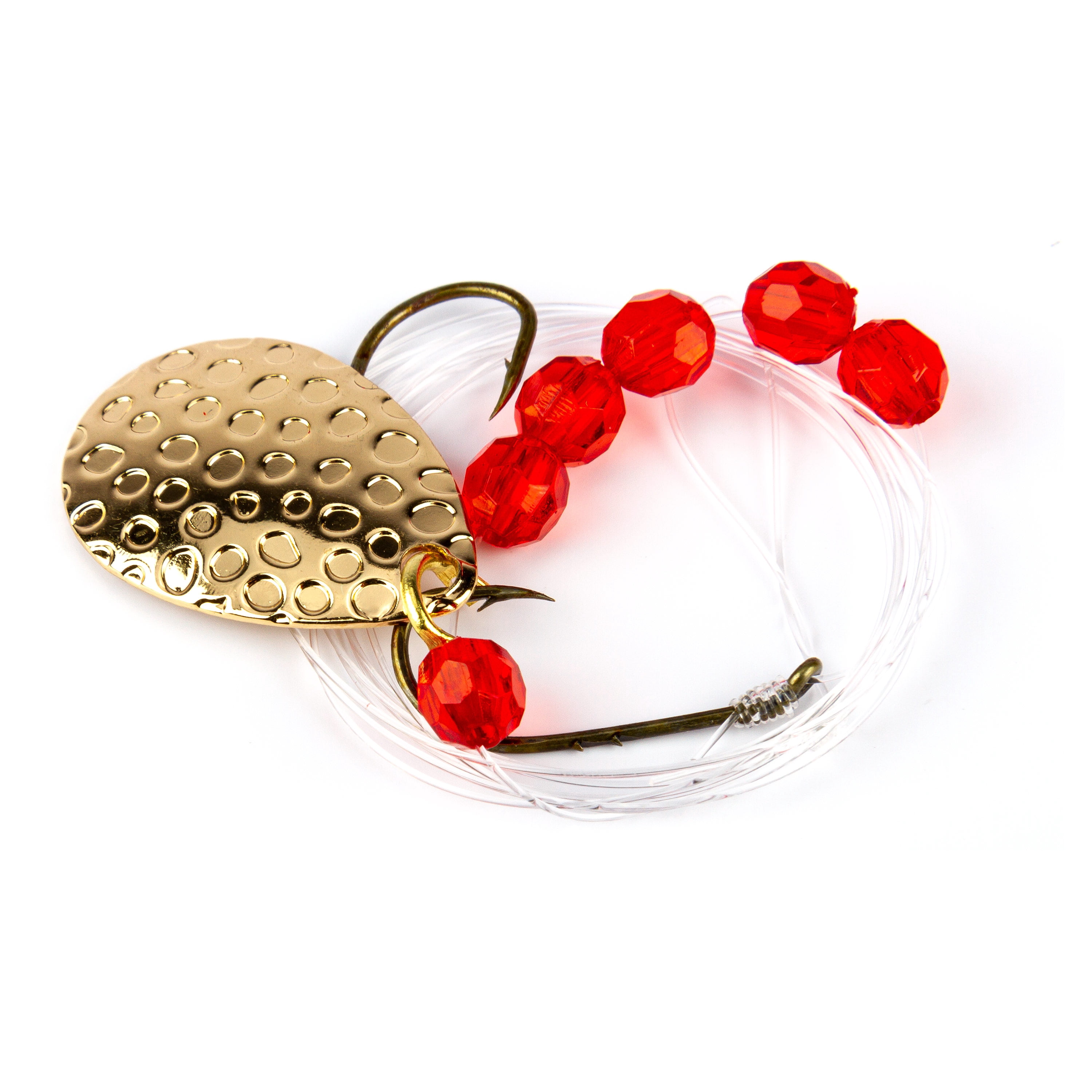 Ozark Trail Freshwater Walleye Fishing Rig, Double Hook, Gold Hammered Blade
