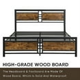 iRerts Full Bed Frame, Industrial Metal Full Platform Bed Frame, Full