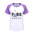 thumbnail image 4 of Toddler Girls Summer Tops Tees Fashion Games Letter Graphic Printed Raglan Color Block Short Sleeved Pullover Tee Blouse Daily Spring Shirts For Kid 13-14T, 4 of 4