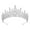 Silver, variant on Tiara Queen Crown Shiny Rhinestone Decor Symmetric Bride Princess Style Stainless Anti-slip Stainless High-end Luxurious Prom Banquet Party Photo Prop Crown