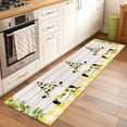 thumbnail image 3 of Lemon Gnomes 2'x6' Runner Rug, Summer Botanical Fruit Wooden Grain Plaid Washable Non-Slip Area Rugs for Hallway Kitchen Floor Bedroom Entryway, StainResistant Laundry Carpet Decoration Indoor Mat, 3 of 9