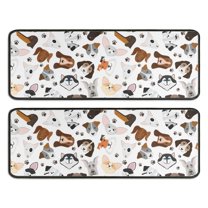 Kitchen Rugs Sets Of 2,Dachshund Dog Boston Terrier Dog Anti Fatigue Kitchen Mat Rugs Non Slip Washable,Decorative Kitchen Floor Mats for Kitchen,Sink,Laundry,17"x47" 17"x47"