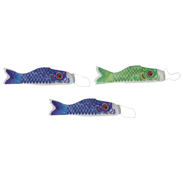 3 serpentinas japonesas Koinobori tradicionales para el Día del Niño en el patio trasero Azul 55cm Verde 55cm Azul 70cm