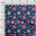 thumbnail image 1 of oneOone Organic Cotton Voile Fabric Leaves & Floral Artistic Decor Fabric Printed BTY 42 Inch Wide, 1 of 4
