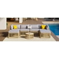 thumbnail image 3 of 7 Pieces Outdoor Patio Furniture, All-Weather Rattan Sectional Sofa Set With Thick Cushions And Pillows, Freely Combined Conversation Sets For Garden, Backyard, Balcony, Gray, 3 of 9