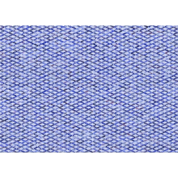Ahgly Company Indoor Rectangle Patterned Blue Angel Blue Area Rugs, 3' x 5'