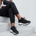 thumbnail image 6 of Cushionaire Blaze Stretch Knit Lace Up Sneakers for Women - Slip-On Supportive Walking Shoes with Arch Support and Memory Foam, 6 of 17