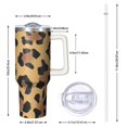 thumbnail image 2 of Leopard Print 40oz Tumbler– Stainless Steel Insulated Tumbler with Handle and Straw, Large Capacity Travel Cup for Hot & Cold Drinks, 2 of 6