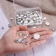 thumbnail image 5 of U8MO 80pcs Mixed Tibetan Silver Alloy Flat Round Beads Oval Metal Loose Spacer 7~18mm, 5 of 9
