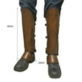 thumbnail image 5 of Men/Women Leg Gaiters, Vintage Punk Faux Leather Adjustable buckles Sturdy Durable Protective Gaiters for Halloween Cosplay Costume Accessories, 5 of 8