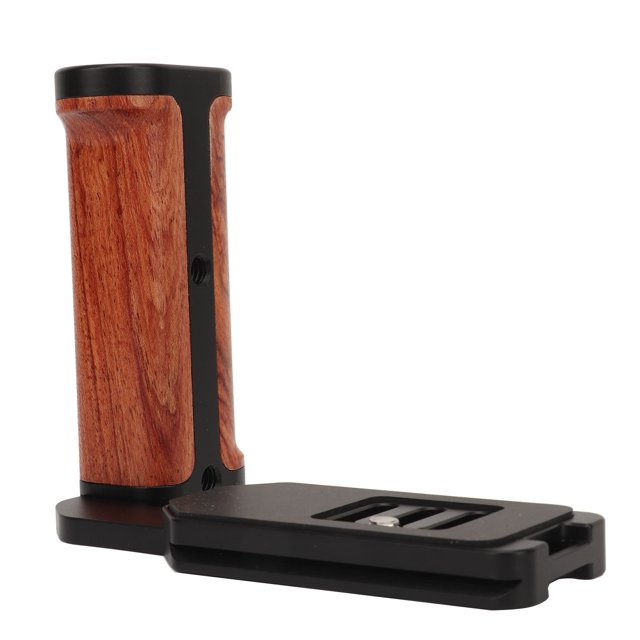 Manijas Laterales Universales Universales De Cámara Micro, 3 Ranuras Ajustables Manija Lateral De Madera De Cámara Universal Fácil De Instalar Con Zapatilla Fría Para Luz LED