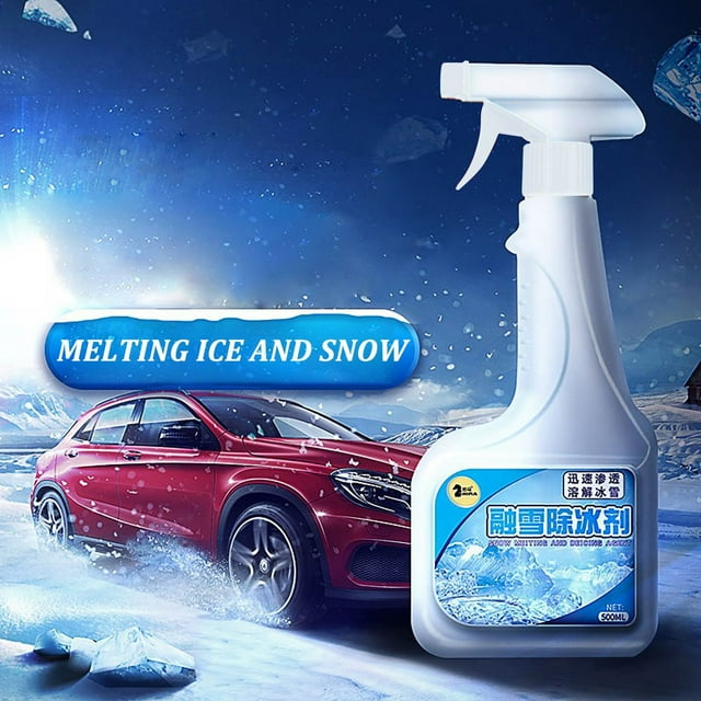 Xihbxyly Desempañador de Cristales para Coche, Spray de Hielo y Nieve Que Derrite Rápidamente, Fórmula Sin Manchas, Seguro para Vidrio y Metal, Multiusos para Parabrisas y Espejos, Cuidado Del Coche