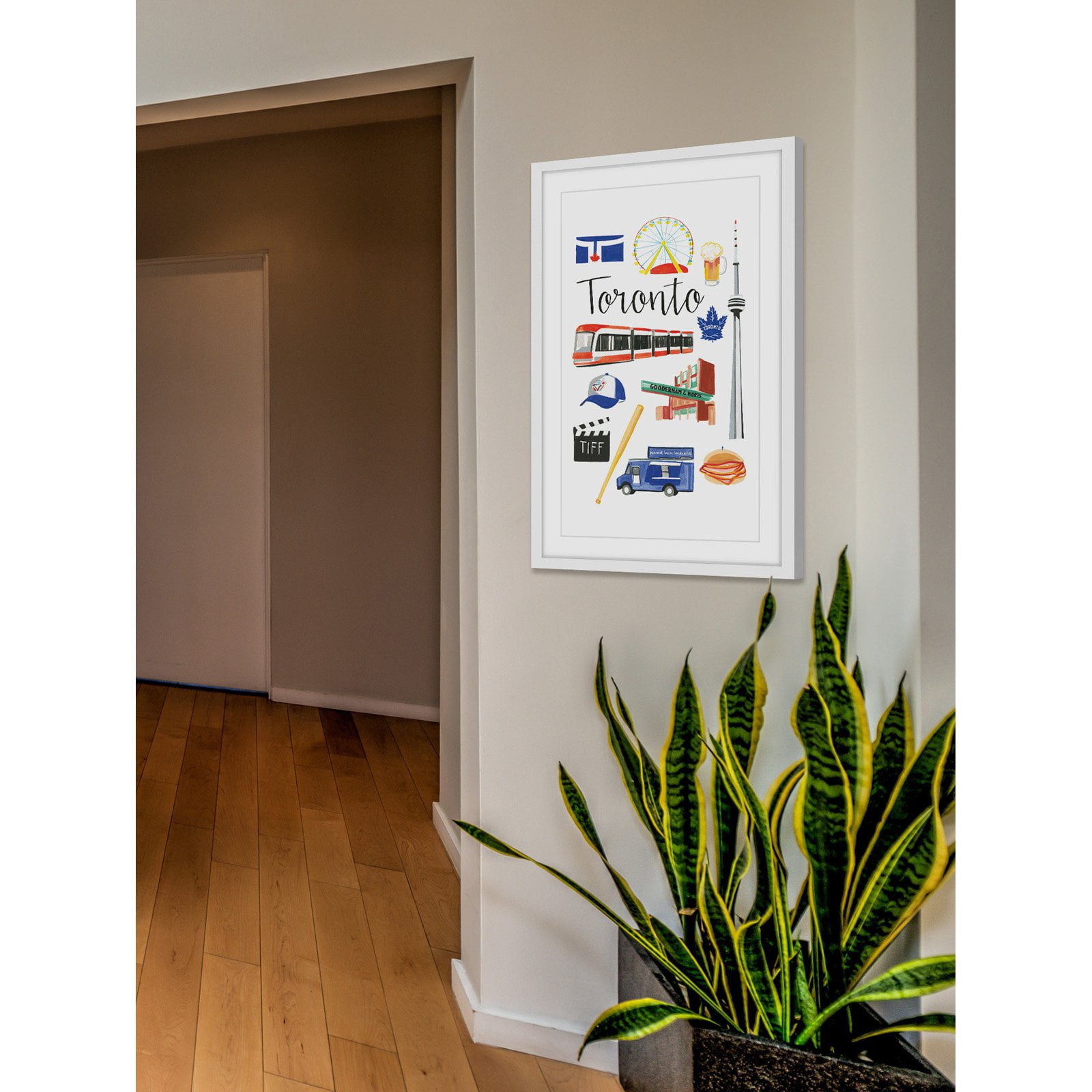 Marmont Hill "Travel Toronto" by Molly Rosner Framed Painting Print