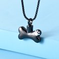 thumbnail image 4 of Bone Pet Cremation Jewelry for Ashes Urn Necklace Paw Print Pet Keepsake Jewelry for Pet/Dog's/Cat's Ashes Pendant, 4 of 7