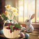 thumbnail image 1 of Fasiaou Eggs Easter Basket Stuffers Easter Decorations Easter Woven Bunny Basket Long Ears Bunny Storage Basket Tote Bag Easter Eggs Storage Basket Kids Gift Storage Tote Bag, 1 of 8
