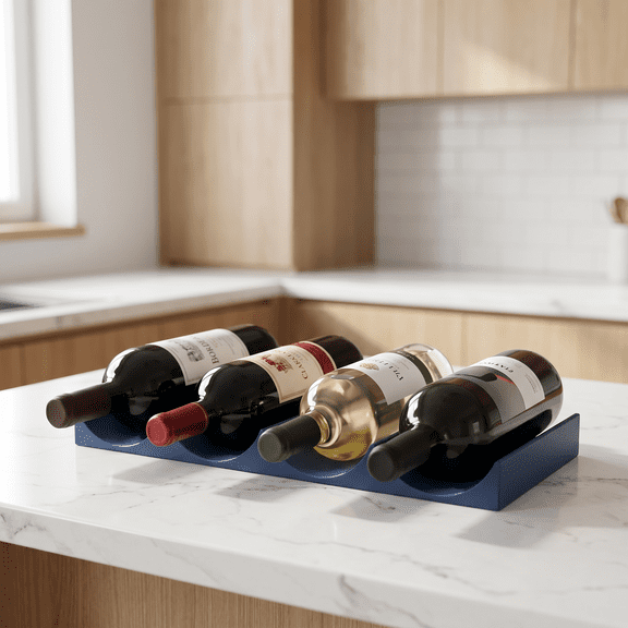 Stackable Wine Rack Water Bottle Organizer 10 Bottles Fridge Pantry Storage Mat Non Slip European Style Countertop Wine Holder