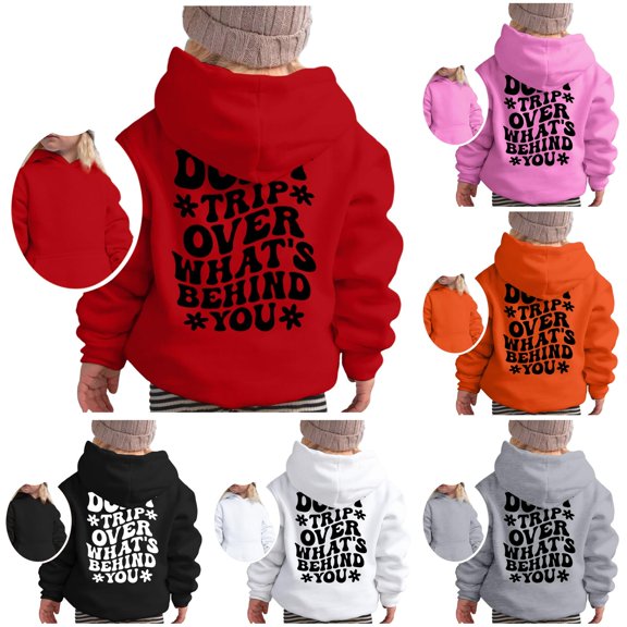 LIUYUNNN Girl's Hoodie Long Sleeve Soft Sweatshirt Graphic Hoody Kids Cute Pullovers Top Clothes For Girls Kids Wearable Blanket Hoodie, Size 11-12 Years