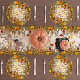 thumbnail image 4 of WANGQI Fall Color Wild Flowers Pumpkin Table Runner Table Decoration for Kitchen Dining Dinner Autumn Home Decor, 4 of 5