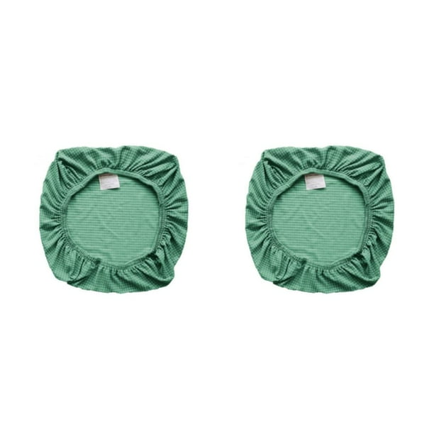 Inteprter funda para silla funda elástica asiento conjunto de protección de la computadora espesar sólido negocio universal antipolvo verde Verde oscuro/Alfombrilla de asiento 2Conjunto