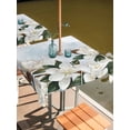 thumbnail image 2 of Outdoor Tablecloth with Umbrella Hole for Patio/Picnic/Party/Camping, Spring Magnolia Flower Waterproof Table Cloth Square Cover Washable, White Floral Botanical Light Blue (54"x 54"), 2 of 8