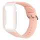 thumbnail image 1 of Correa de reloj de silicona con funda protectora, accesorio de repuesto apto para Mi Band 7 Pro, funda rosa y blanca, 1 of 14