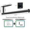 thumbnail image 7 of PHANCIR Paper Towel Holders with 2 Pack Adhesive Hooks, Wall Mount Kitchen Paper Holder Under Cabinet, Black, 7 of 7