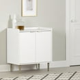 thumbnail image 3 of South Shore Hype, Mid-century Glam Kitchen 2-Door Storage Cabinet, Pure White, 3 of 13