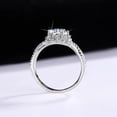 thumbnail image 3 of Moissanite Wedding Rings for Women 1ct Round Cut D Color VVS1 Green/Red/Pink Diamond Rings S925 Sterling Silver Moissanite Engagement Rings with Certificate, 3 of 9