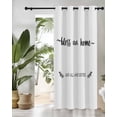 thumbnail image 3 of Text Bless Thermal Insulated Blackout Curtains for Bedroom 84 Length Our Home and Who Enter White Backdrop Room Darkening Curtain 1 Panel Grommet Window Curtain Drape for Living Room Nursery Room, 3 of 7
