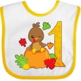 thumbnail image 3 of Inktastic First Birthday Turkey on Pumpkin Boys or Girls Baby Bib, 3 of 4