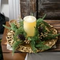 thumbnail image 6 of Christmas Candle Rings Wreath 2.95 Inner, Mini Xmas Wreath with Artificial Berries Pine Cone, Candle Ring Holder for Table Napkin Cup Decor, Holiday Home Kitchen Cabinet Centerpiece, 1 Pcs, 6 of 7
