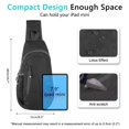 thumbnail image 4 of Bolso bandolera TITECOUGO Z1 de lona negra oscura, nylon ligero, 4 of 6