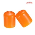 thumbnail image 2 of 20 piezas de tapas de goma 16 mm (5/8") ID cubierta de tubo redondo de vinilo PVC tapa de tornillo protector de rosca, naranja, 2 of 5